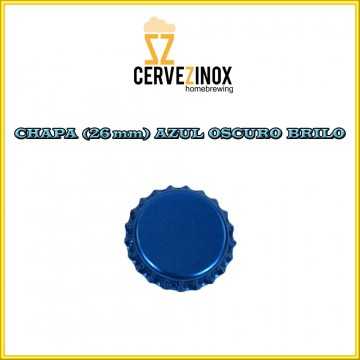 Chapa (26 mm) Azul Oscuro Brillo - Cervezinox